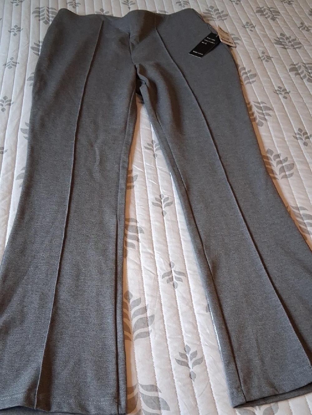 Marshalls Charcoal Gray Knit Flare Pants